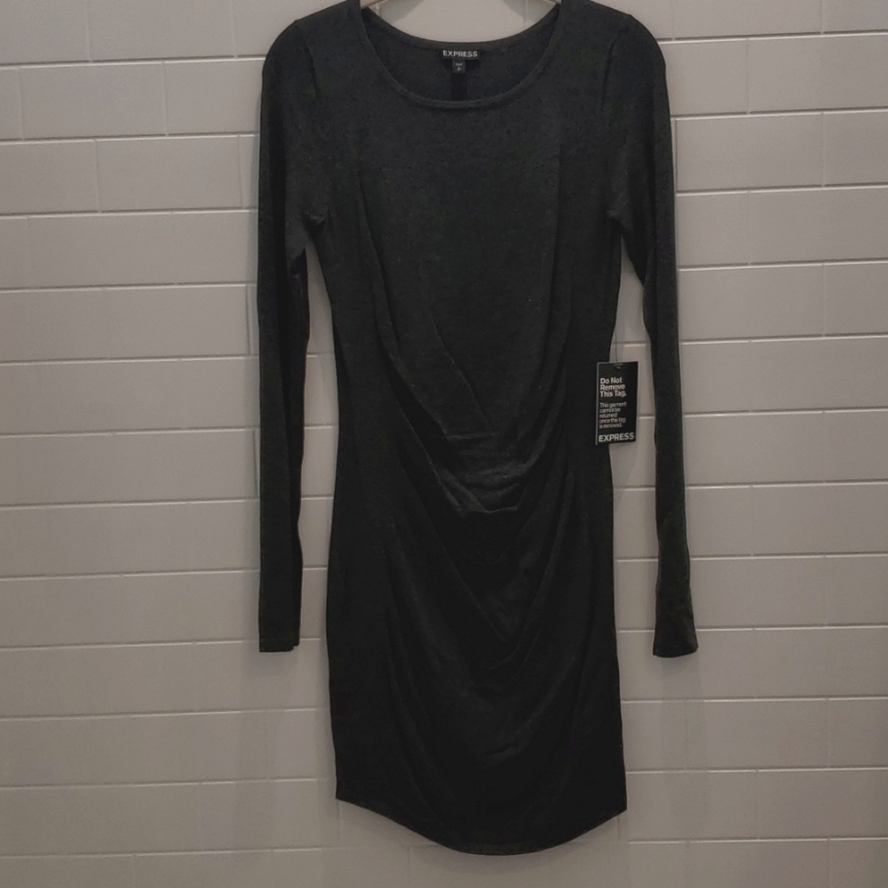 Express sweater dress size small gray new with tags